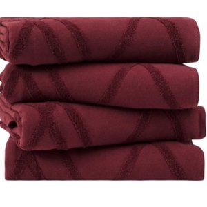 Quartz Large Washcloth Bundle Burgundy (6)